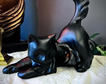 Gothic Decor Ghost Cat Statue