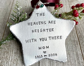 Personalized Memorial Ornaments, Memorial Gift, Sympathy Gift for Loss of Mother