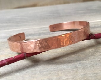 Personalized Copper bracelet - 7th Anniversary Personalized Gift For Wife - Copper Anniversary -