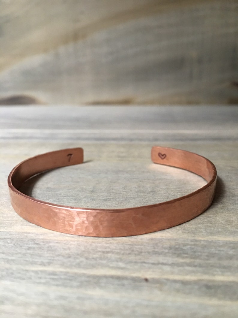 Personalized Copper bracelet 7th Anniversary Personalized | Etsy