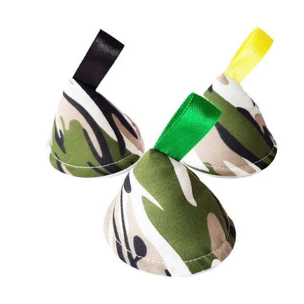 Camouflage Army Pee Pee Teepees x3, Sprinkling Wee Wigwam, Boy Baby Shower. Vegan Gift