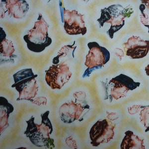 Norman Rockwell Gossip The Saturdas Evening Post, 0.5 cotton fabric rarity