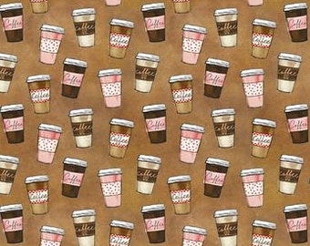 Good Morning Coffee Morning Brew 0.50 meter, cotton fabric by Michael Miller