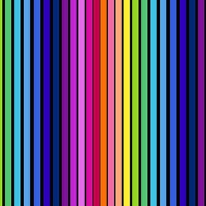 Peut inclure: Un tissu coloré avec des rayures verticales dans différentes nuances de rose, orange, jaune, vert, bleu, violet et noir.