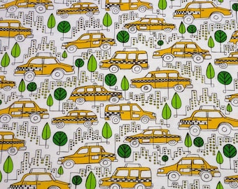 New York Yellow Taxi Weltenbummler  Patchwork 0,5 Meter Baumwollstoff von Timeless   Treasures