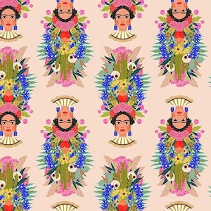 Viva la vida Folklore Flower Garden México 0.5 meter cotton fabric by Timeless Treasures