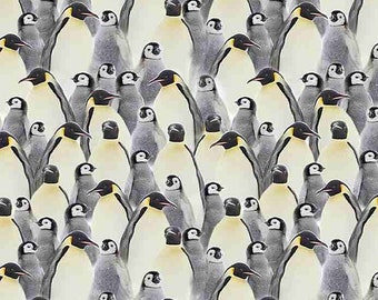 Penguins North Pole Arctic Ocean 0.5 meter cotton fabric from Timeless Treasures