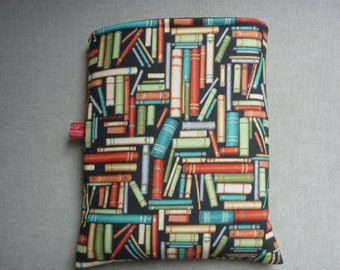 Book bag book cover I love BOOKS bookshelf protective cover, booksleeve padded