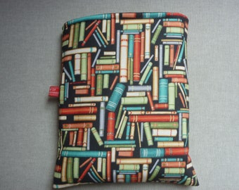 Büchertasche Buchhülle I love BOOKS Bücherregal Schutzhülle, Booksleeve gepolstert