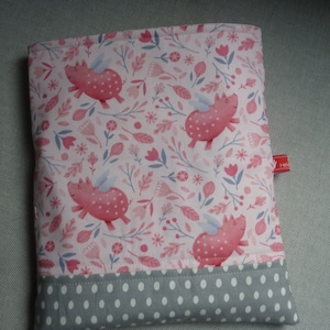 Bolsa de livro acolchoada capa de livro porcos voadores capa protetora de livro remendada