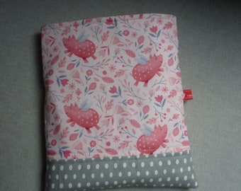 Book bag padded book cover flying pigs protective book sleeve patched