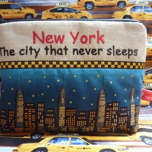 New York the city that never sleeps World Travelle Kosmetiktasche Weltenbummler Nachtlicht