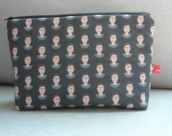 Cosmetic bag XL Ruth Bader Ginsburg bag for odds and ends pens