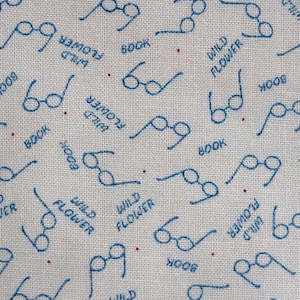 Small glasses, 0.5 meter cotton, background fabric, lecien, patchwork, optician