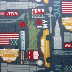 New York Destination Miss Liberty, ICONS 0,5 meter katoenen stof van Northcott