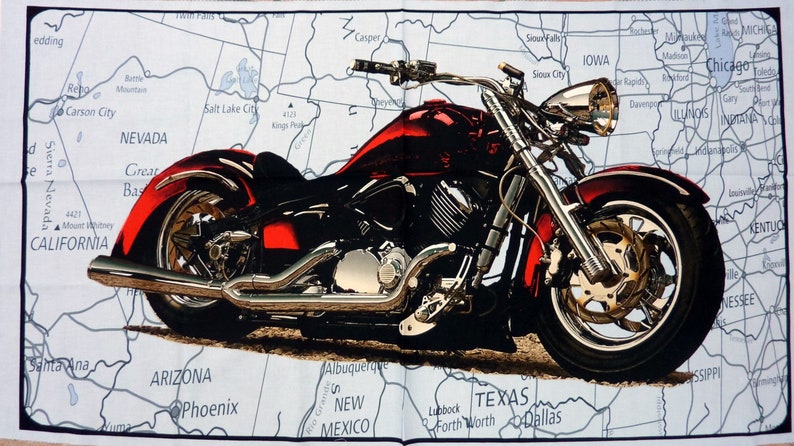 Patchwork America Road Trip Road Map Motorcycles Route 66