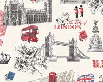 LONDON Destinations 0.5 meter cotton fabric from Windham Fabrics