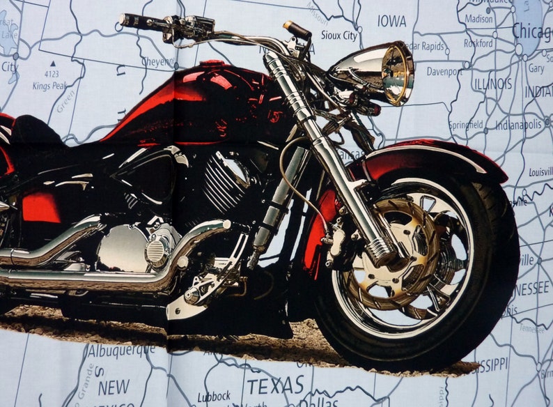 Patchwork America Road Trip Road Map Motorcycles Route 66