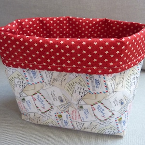 Utensilo, fabric basket, Christmas, mail basket, reversible bag, cotton