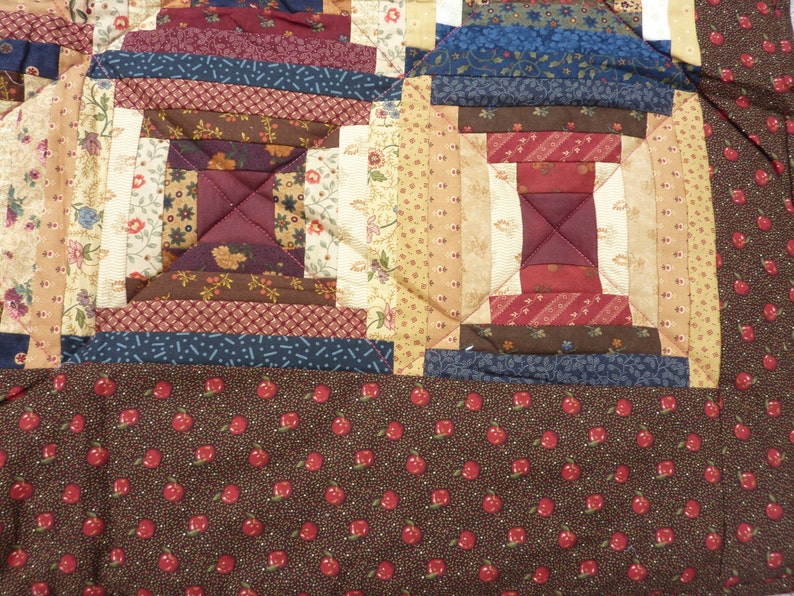 Quilt Courthouse Steps Log Cabin Patchwork Etsy