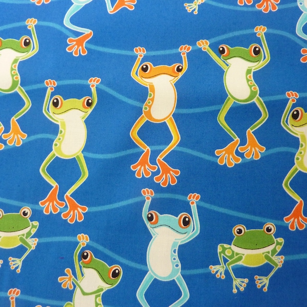 Grenouilles, Toadallay Cool, Benartex 0,5 mètres, patchwork, prince grenouille, coton,