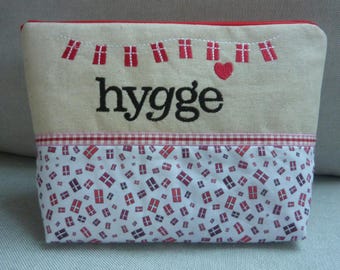 DENMARK cosmetic bag Hygge small flag globetrotter travel Scandinavia Danmark DANNEBROG