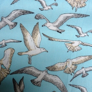 Lighthouses Maritime Beach Island Seagulls Harbor, Wyndham Fabrics 0.5 Meter Cotton Fabric