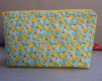 Swimming bag Saturday is swimming day Cosmetic bag with rubber duck WITHOUT text