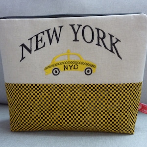 Kosmetiktasche NEW YORK Taxi  WELTENBUMMLERIN World Traveller Stadtplan