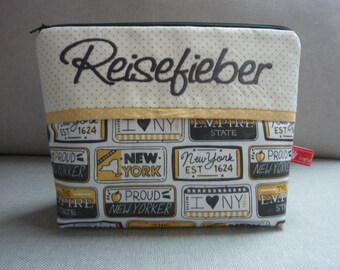 NEW YORK Travel Fever World Traveler Cosmetic Bag Globetrotter
