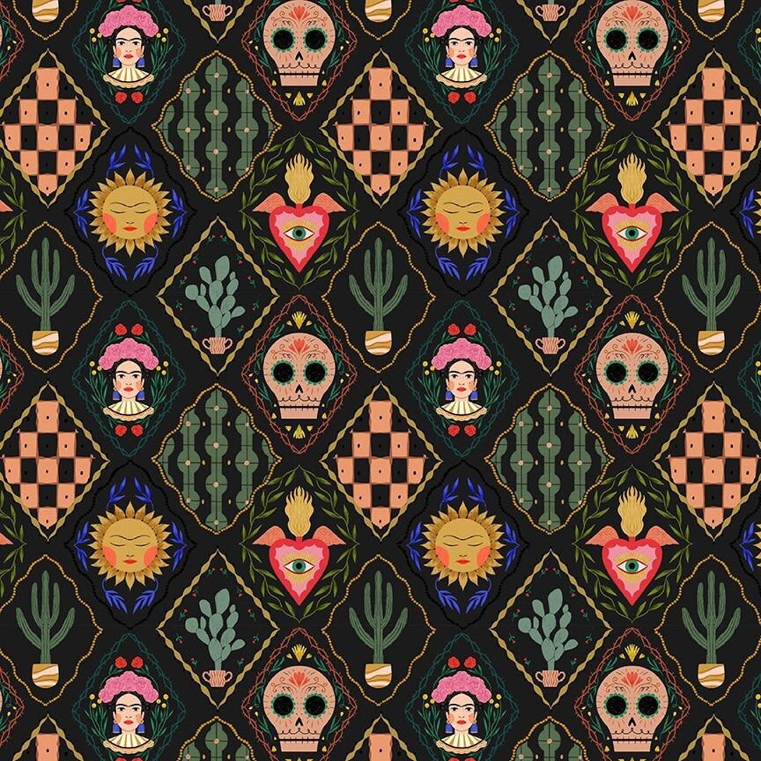 Viva La Vida Folklore Flower Garden Mexico 0.5 Meter Cotton Fabric by  Timeless Treasures - Etsy