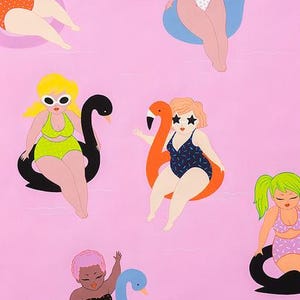 Flirty and Float The Bathing Beauty Swimmers 0.50 meters cotton fabric Alexander Henry Nicols Prints