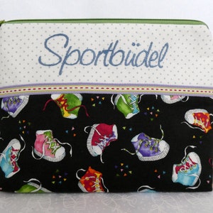 SPECIAL PRICE cosmetic bag Sportbüdel gymnastics lesson baby shoes embroidery