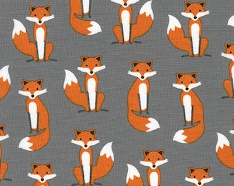 Fabulous Foxes FOX animals from the forest 0.5 meters cotton fabric by Robert Kaufman