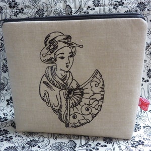 Cosmetic Bag, Geisha, Japan, Asia, Globetrotter, Timeless Treasures