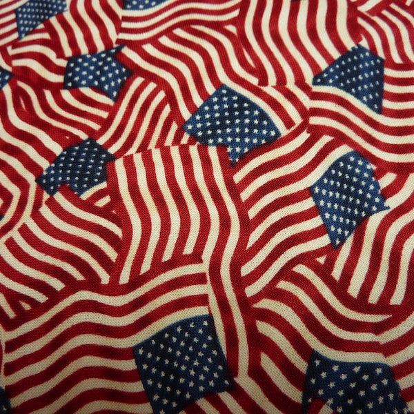 Amerika MINIATUR Flagge New York 0,5 Meter Baumwollstoff von Timeless, Patchwork