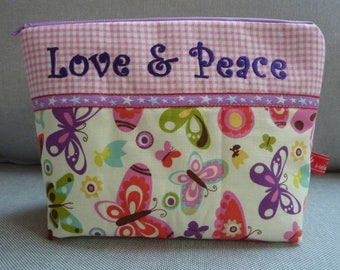 Kosmetiktasche LOVE and PEACE All you need is LOVE  Peace Please Reisebegleiter