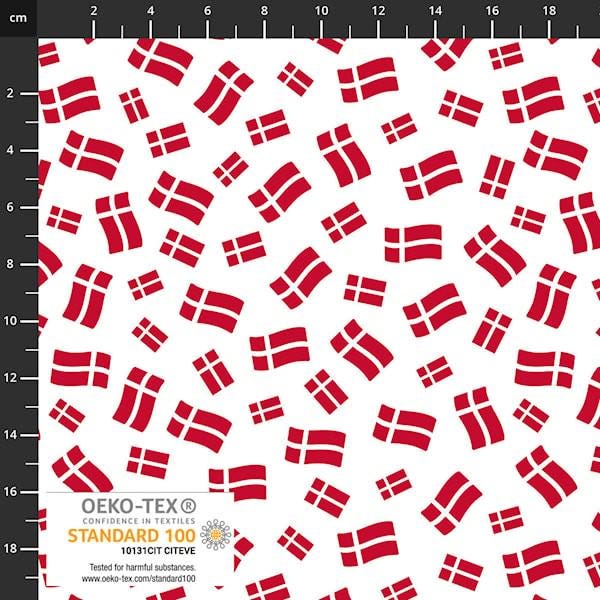 DENMARK Flags Our Flag 0.5 meters cotton fabric by Stof Fabric DANNEBROG