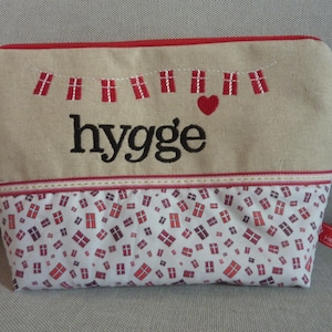 DENMARK cosmetic bag Hygge small flag globetrotter travel Scandinavia Danmark DANNEBROG