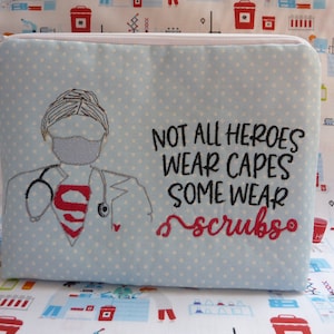 Cosmetic bag, Not all Heros wear capes, everyday heroes,