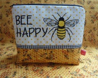 Kosmetiktasche Bee Happy Bienen und Honig Rettet die Bienen Make up Tasche Notfalltasche