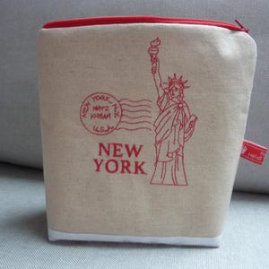 New York Miss Liberty World Traveller Kosmetiktasche Weltenbummler Skyline