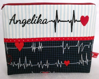 Cosmetic Bag,  PERSONALIZED with your NAME, Calling all nurses, Windham