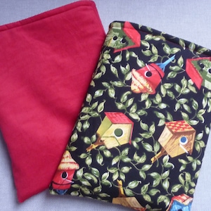Book bag padded VOGELHÄUSER book cover for reversible protective cover book sleeve CORD