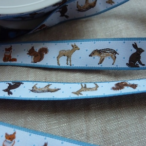 Acufactum web ribbon 2 meters animal children 16 mm design by Daniela Drescher