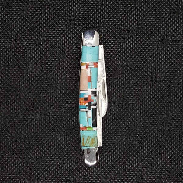 Stainless Steel Inlay 3 Bladed Knife Sterling Silver