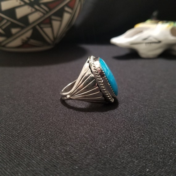 Simple Blue Turquoise twist rectangular design wi… - image 2