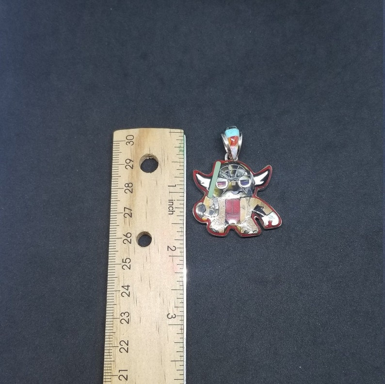 Design Stars War Character Multi Stone Sterling silver Pendant Yoda