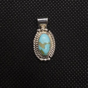 Amazing Native American Navajo Football Shaped Green Turquoise Sterling Silver Rosary Necklace Amazing Native American Navajo Football Shaped Green Turquoise Sterling Silver Rosary Necklace