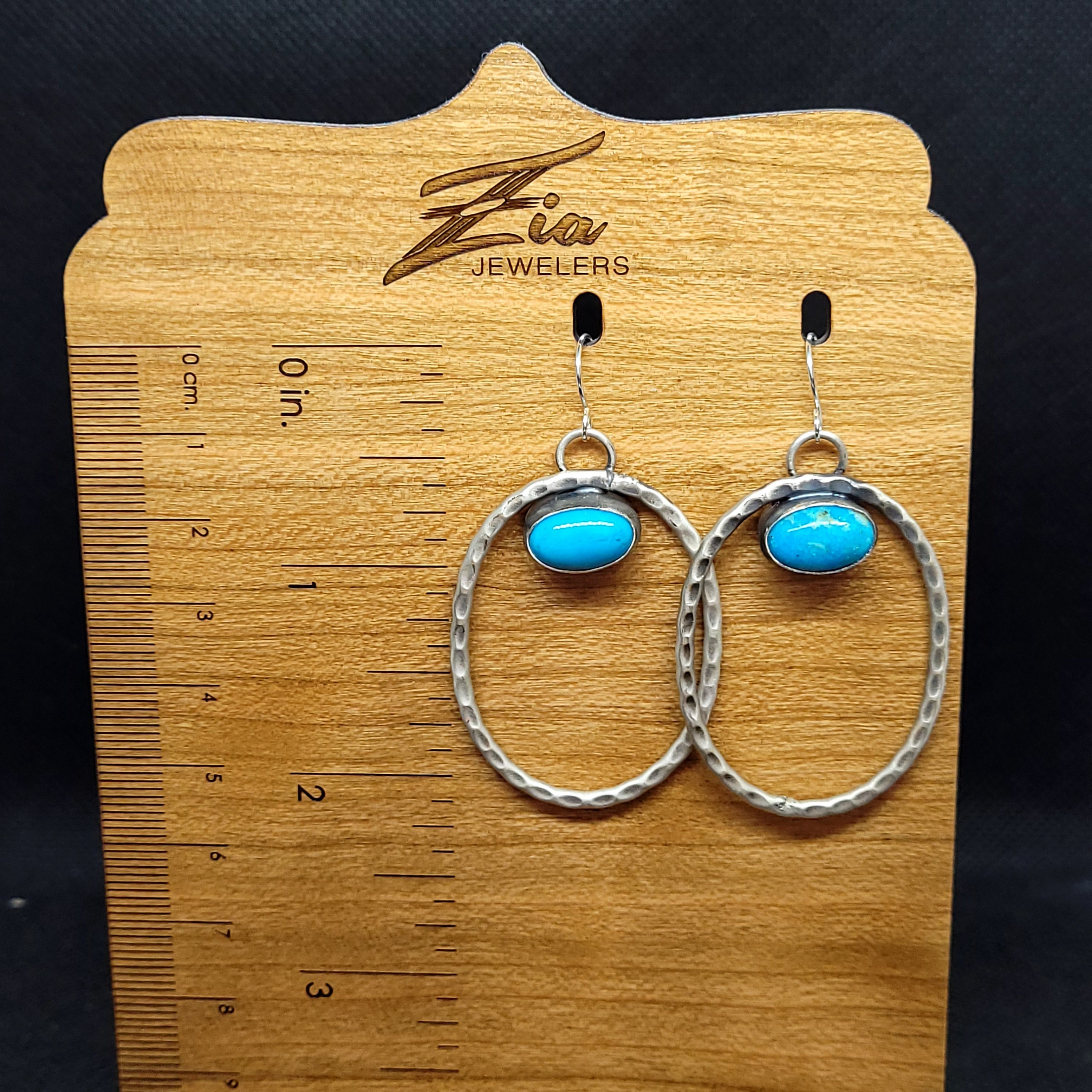 Handmade Oval Shape Sleeping Beauty Turquoise Gemstone Silver Plated Elegant Dangle Earrings 
